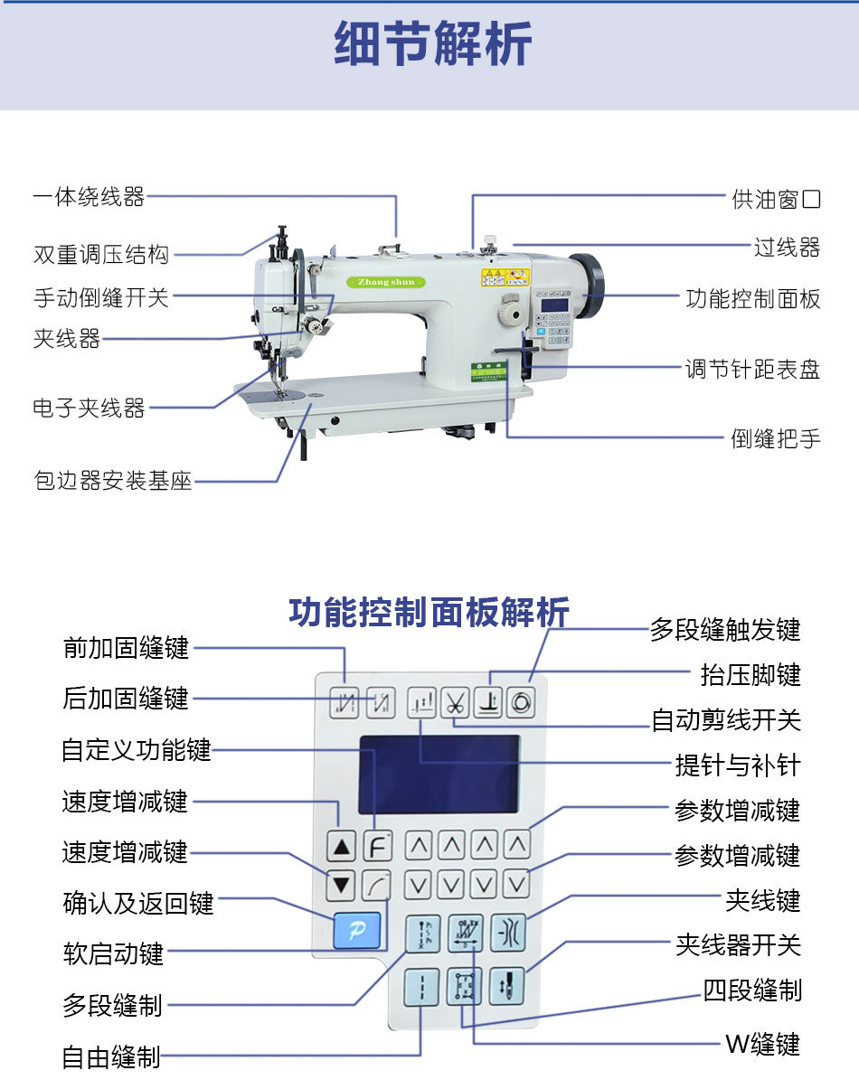 电动缝纫机电脑屏图解图片