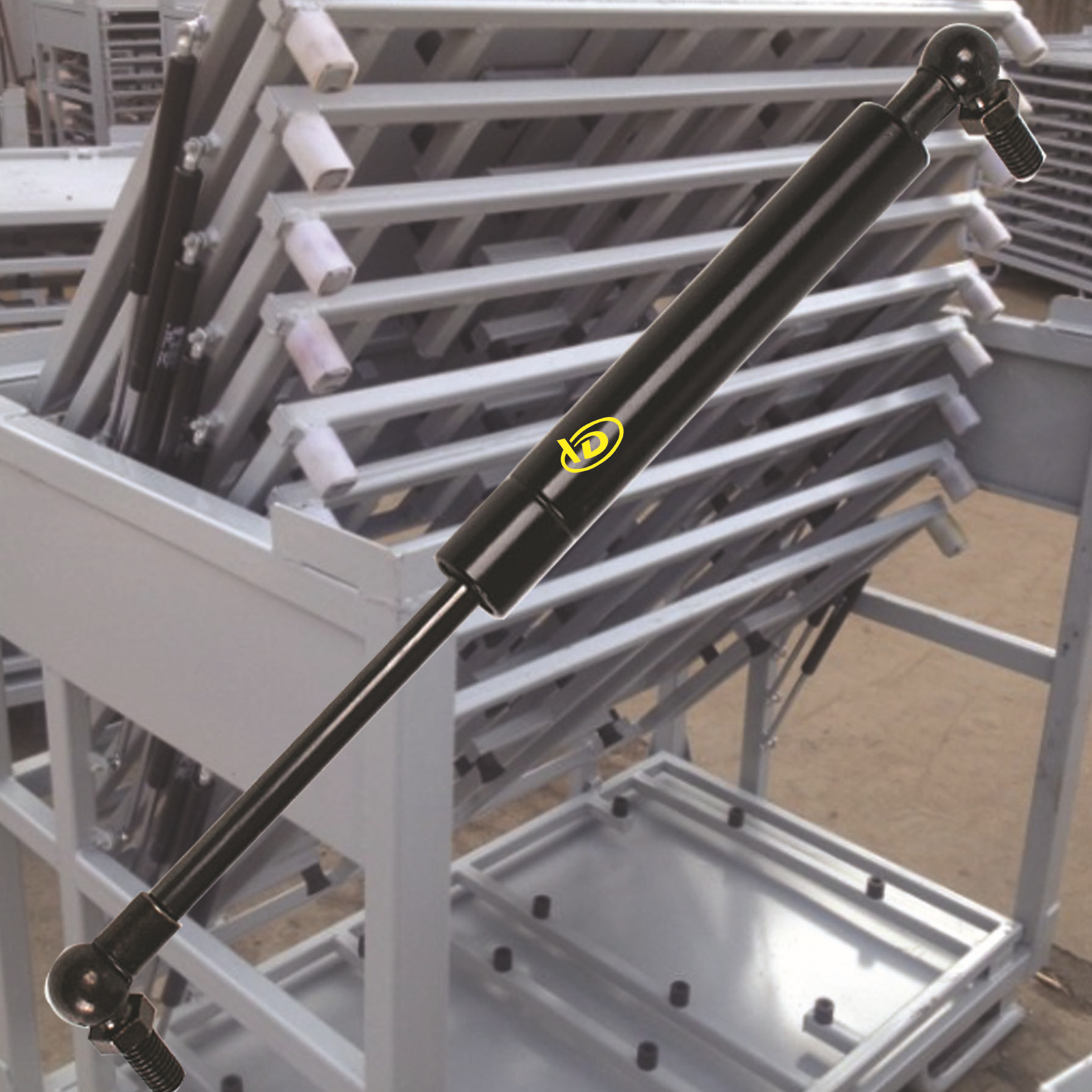 鑫达直销 混凝土拖泵气弹簧 液压杆 伸缩气动支撑杆支持定制接头