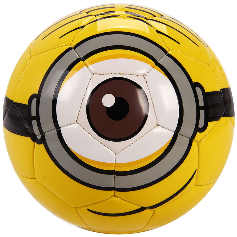 小黄人 新款大眼萌儿童足球 pvc车缝卡通2号玩具足球 体育用品批