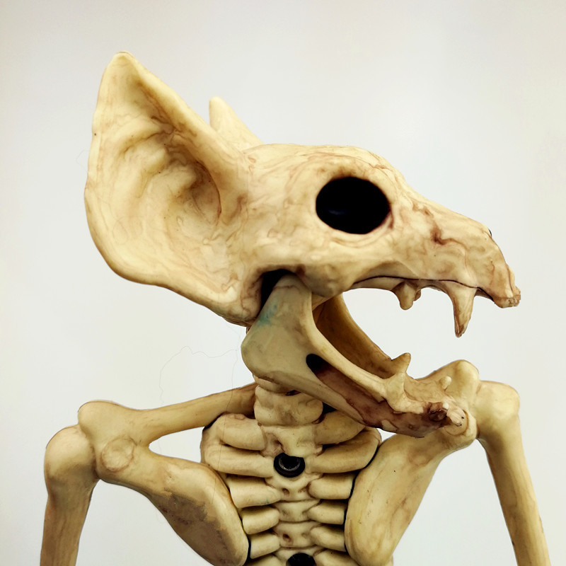 2018年新款万圣节整蛊装饰道具 蝙蝠骨架 逼真恶搞万圣节动物骨架