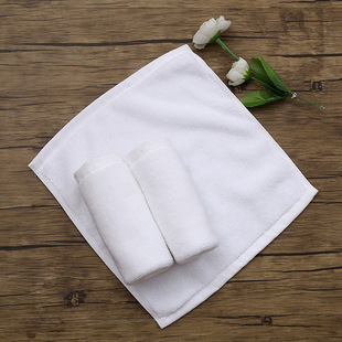 纯棉白色小方巾酒店美容白毛巾60克吸水全棉消毒方巾厂家批发定制