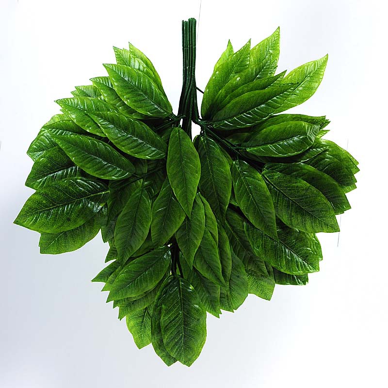 仿真芒果叶装饰园林工程仿真绿植叶子榕树叶批发仿真假树枝树叶