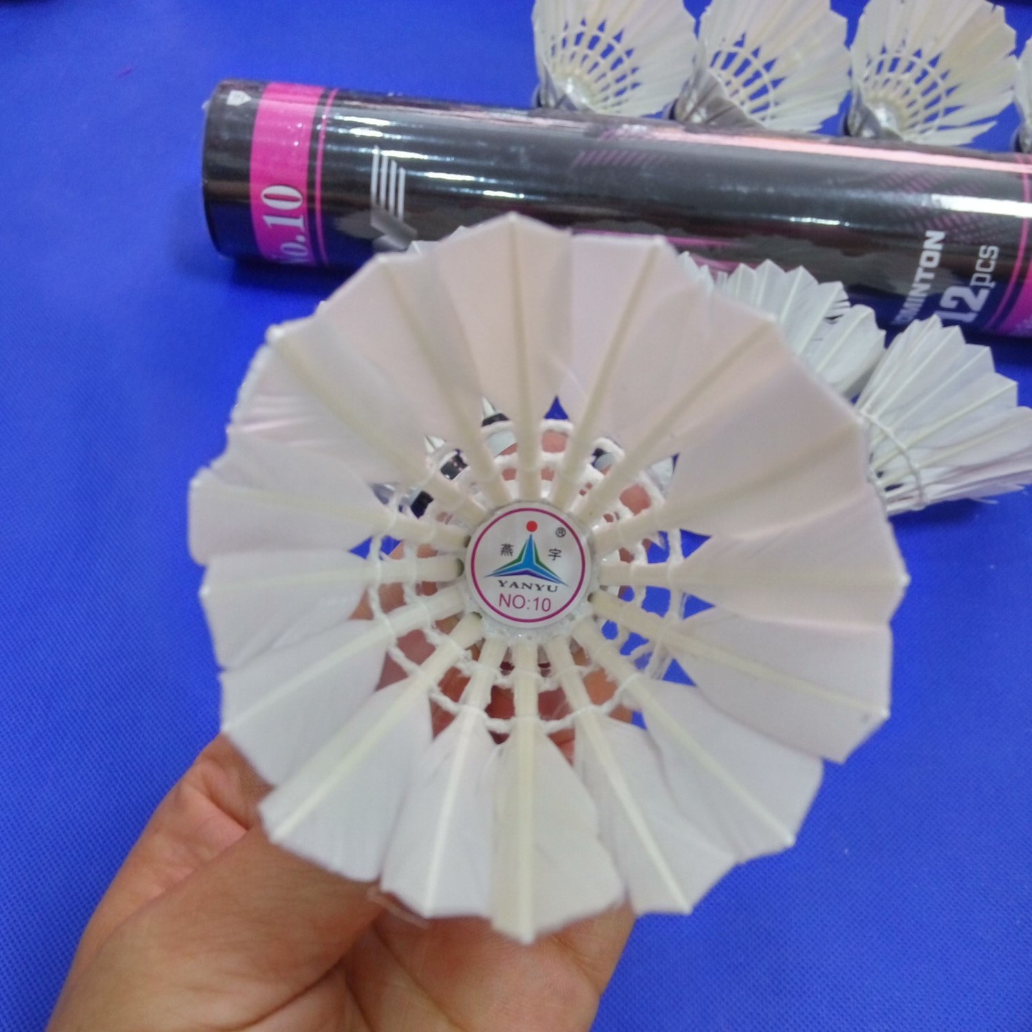 厂家燕宇10羽毛球鹅毛羽毛球青少年成人训练用球耐打软球头弹力好