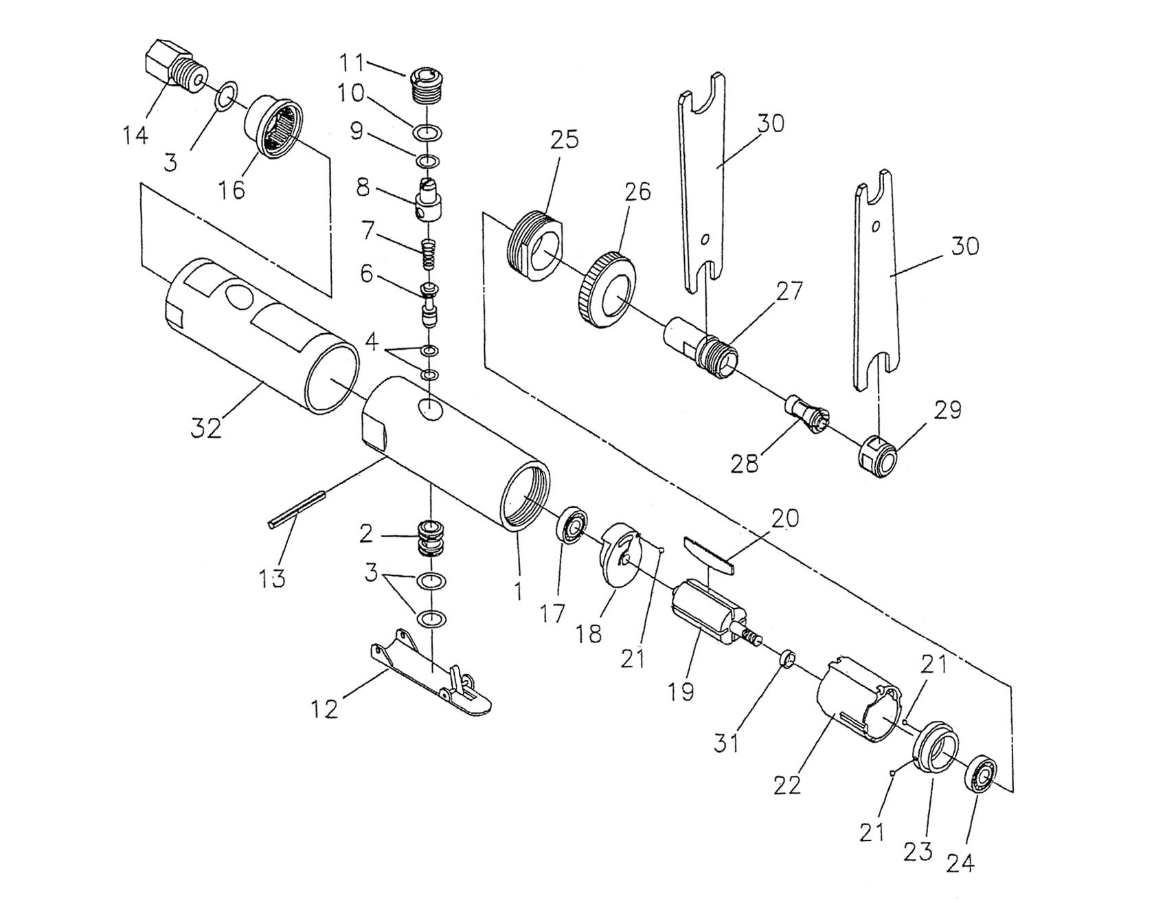 气动刻磨机没力了怎么修?