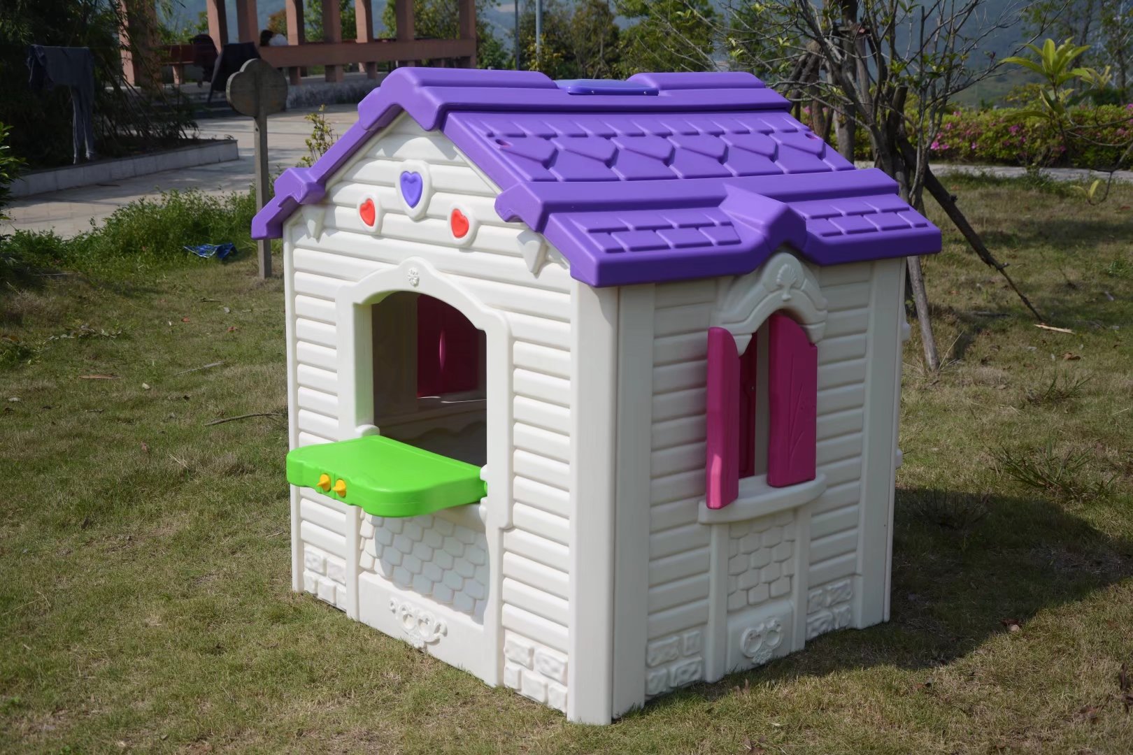 幼儿园娃娃家小房子 儿童过家家玩具屋 塑料游戏屋 室内仿真玩具