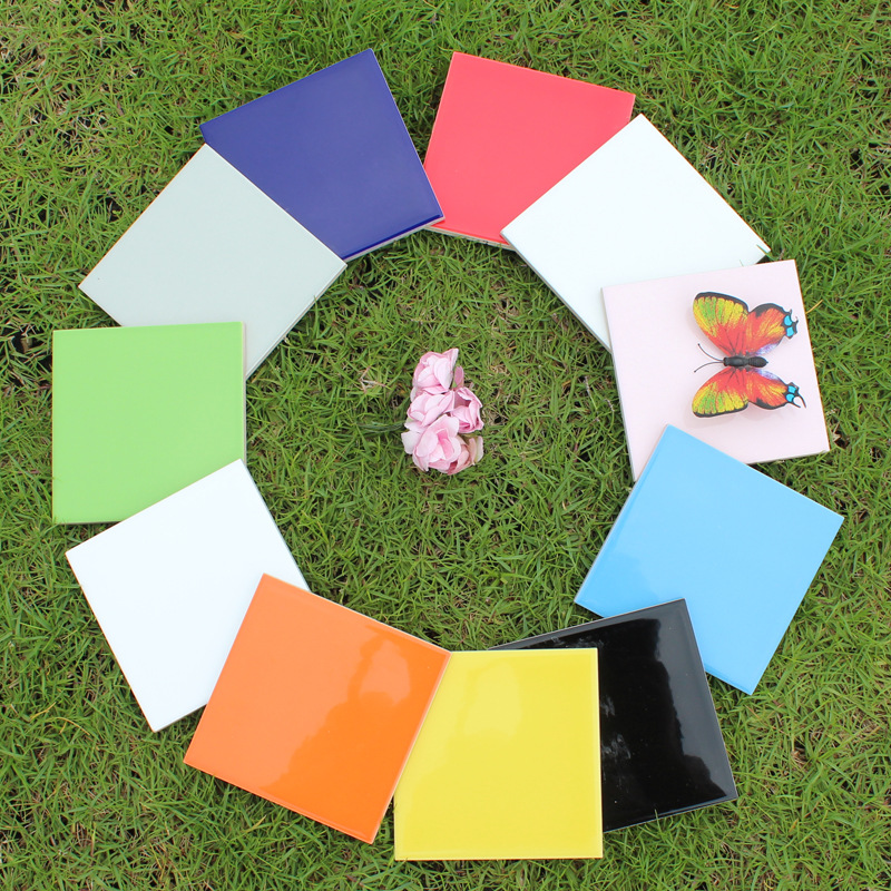 100x100亮光釉面砖 家装建材亮面彩色瓷砖 彩釉砖 贴面砖