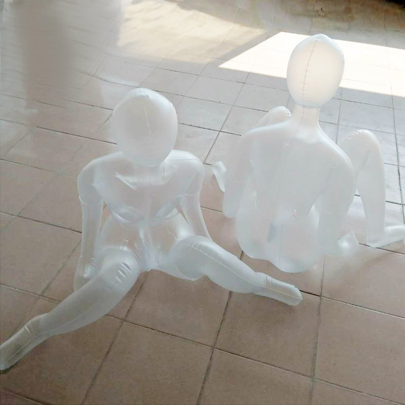 定制批发充气人体模型 pvc充气娃娃 服装透明模特
