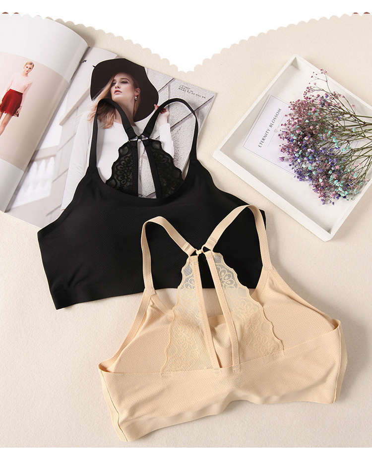 夏季性感两穿蝴蝶美背冰丝裹胸抹胸内衣文胸