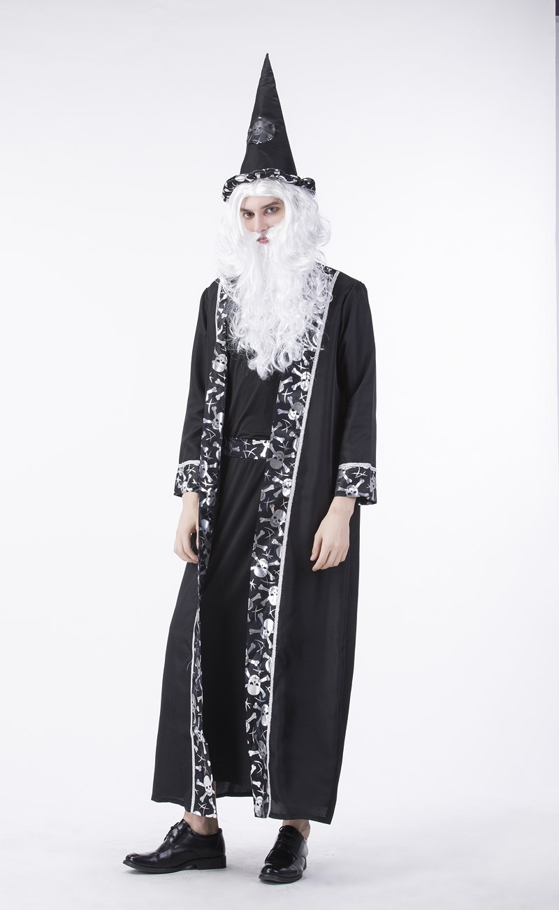 万圣节服装老巫师男巫师万圣节成人全套cos巫师服长袍长袍魔法师