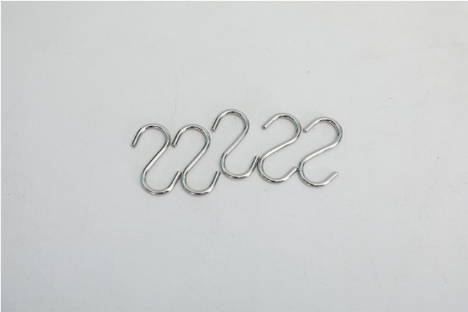 工厂直销nsh7032创意家居不锈钢s挂钩墙壁钩子5个装38mm