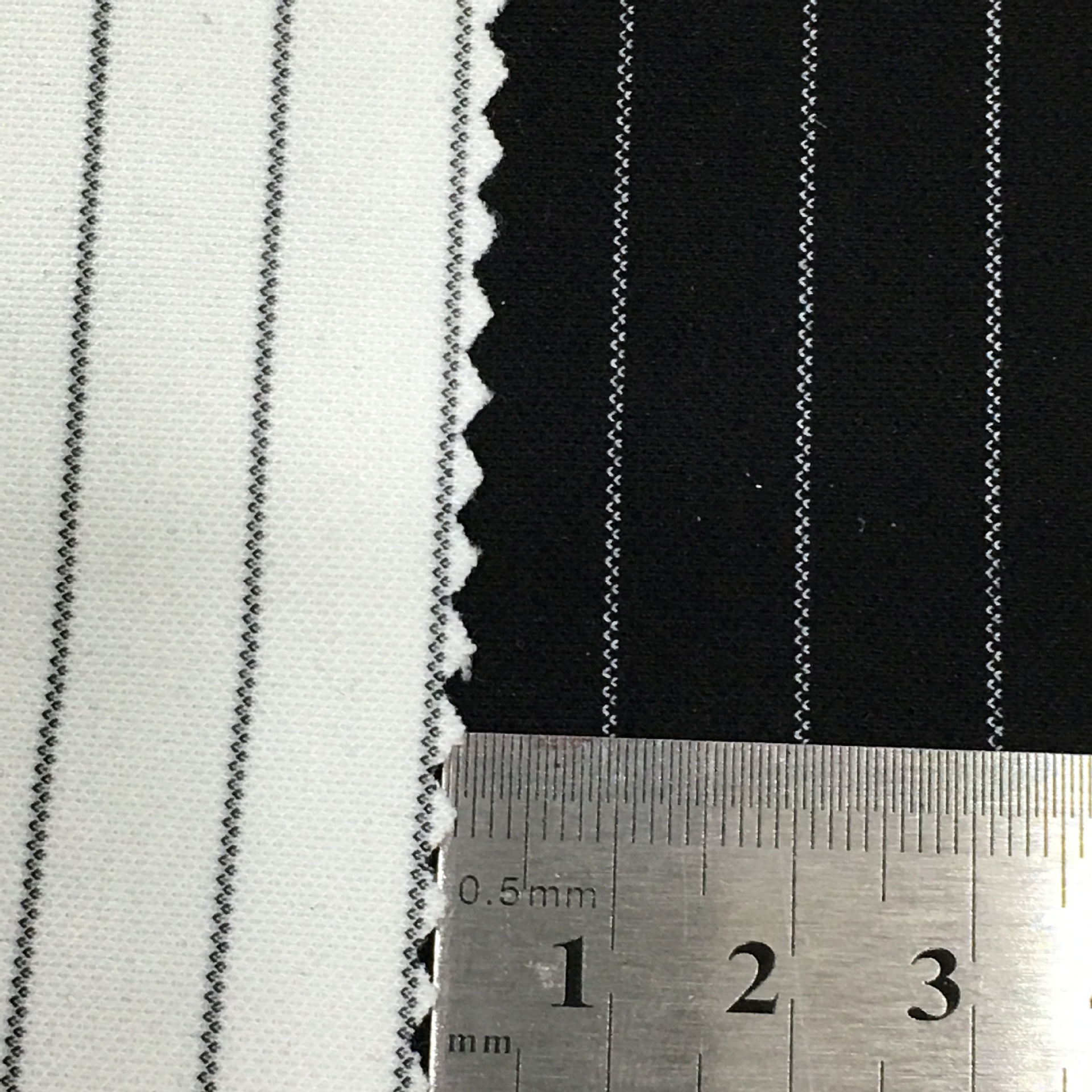 现货批发秋冬款针织弹力哥弟条纹面料西装裤子连衣裙外套四面弹布