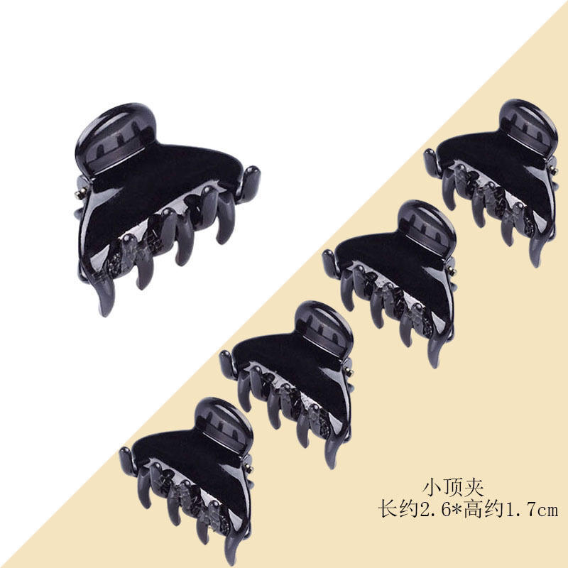 Zhuoming Hair Accessories Original New Plastic Small Clip Black Simple Bangs Clip Women's Spray Paint Hair Clip 8085