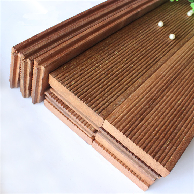 菠萝格扶手料 防腐木护栏栗色刷漆园林景观 户外防腐拼花地板