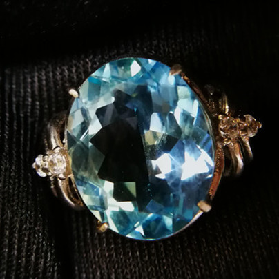 超值精品新疆阿勒泰宝石托帕石戒指