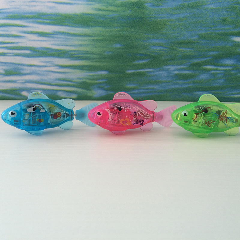 抖音发光鱼宠物电子鱼感应鱼游水仿真电动鱼儿童戏水玩具厂家直供-阿
