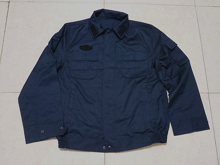 正品07海藏青夏作训服 夹克式长袖套装防静电迷彩服工作服冬训服