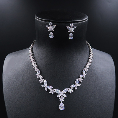 奢华璀璨新娘水钻合金项链 结婚饰品水晶钻套链 婚纱礼服首饰配饰