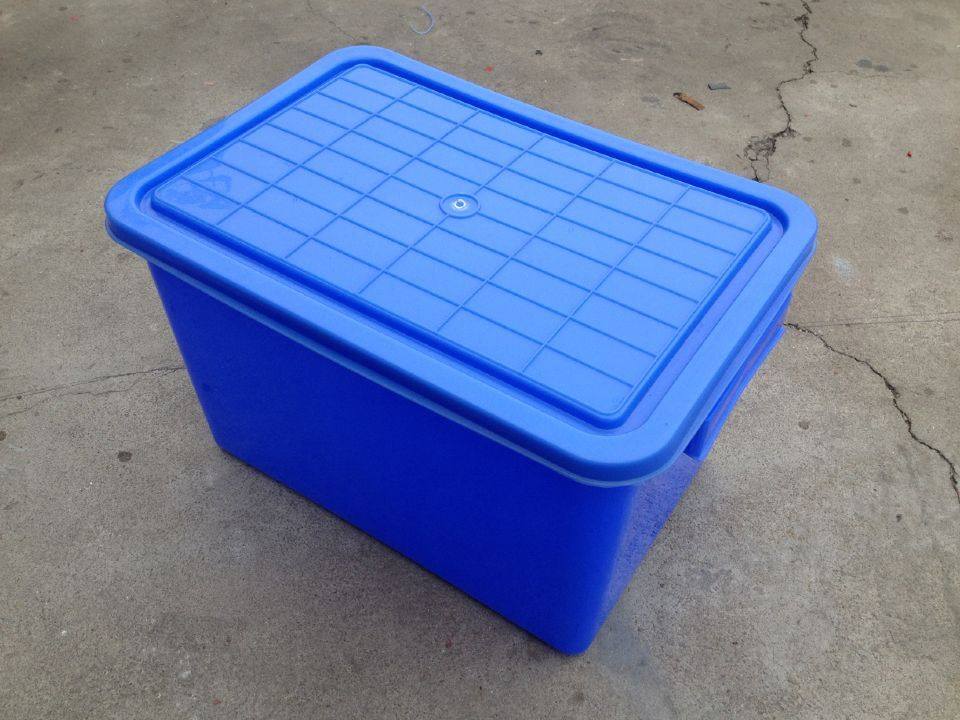 佛山联生塑料五金厂 1号储物箱 食品周转胶箱 带盖收纳塑料箱