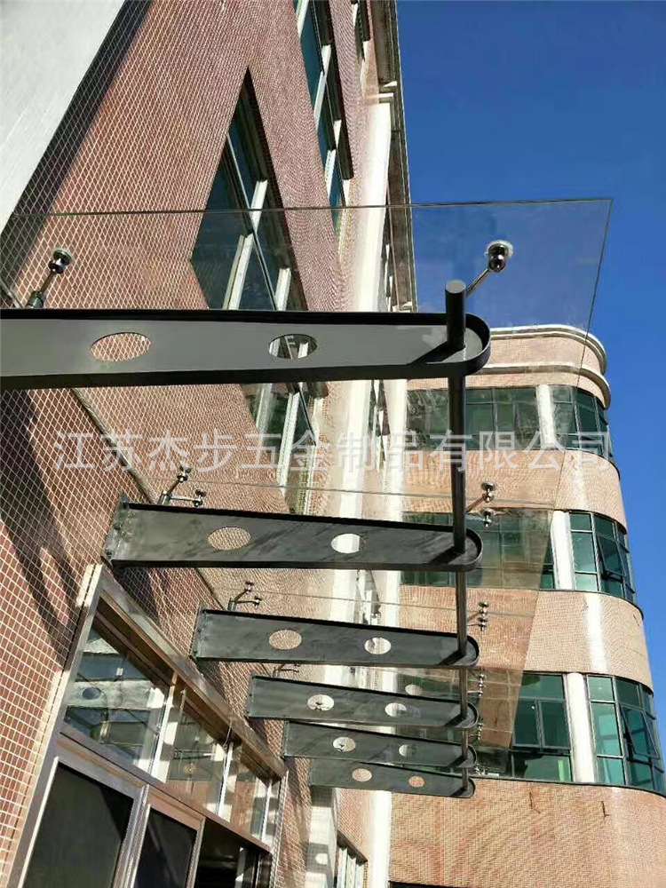 雨棚钢梁雨搭h型t型牛腿钢结构玻璃幕墙支架