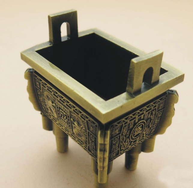 仿古仿铜青铜香炉鼎 香插迷你方龙鼎 招财进宝供奉线香炉香鼎香薰