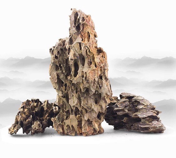 林然水景水族造景专用石头 草缸造景石 松皮石 景观石