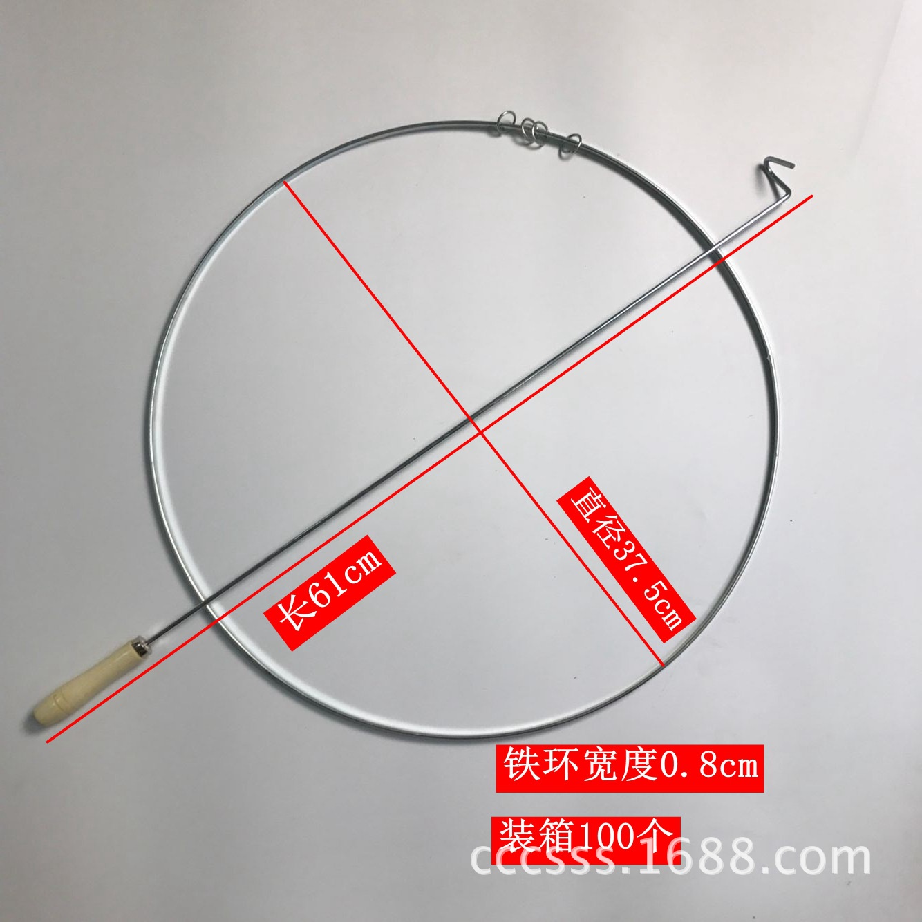 38cm滚铁环实心扁铁环 统怀旧铁环 地摊热卖滚铁圈儿童玩具推铁环