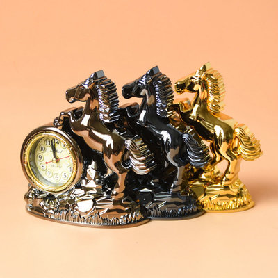 新品复古家用儿童马闹钟三色可选厂家直销批发