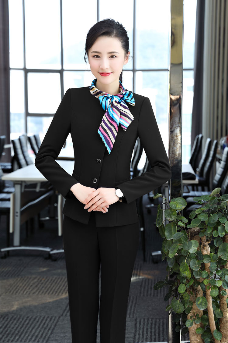 移动公司工作服女制服营业员酒店秋冬装领班前台收银餐厅职业装