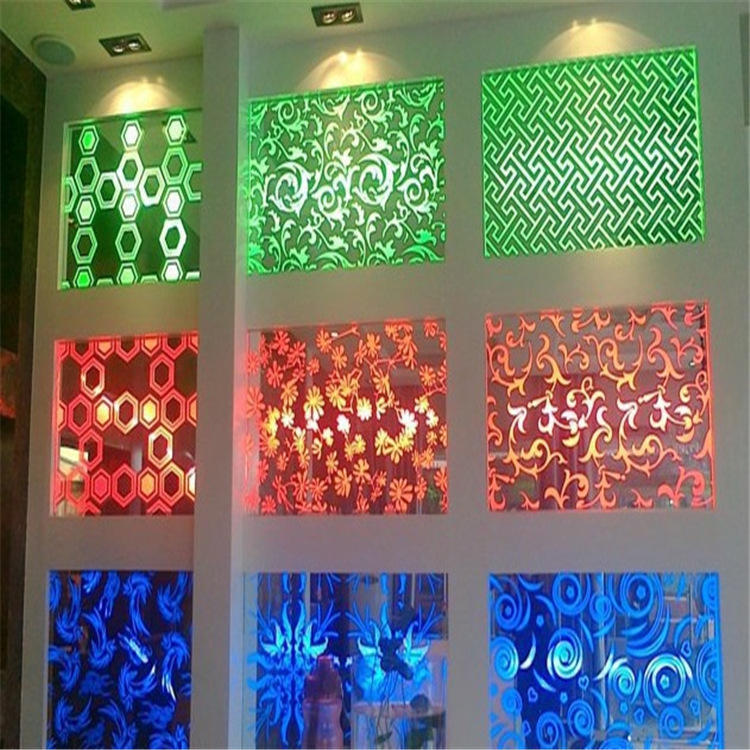 厂家专供可定制酒店ktv吊顶玻璃艺术玻璃装修装潢吊顶玻璃