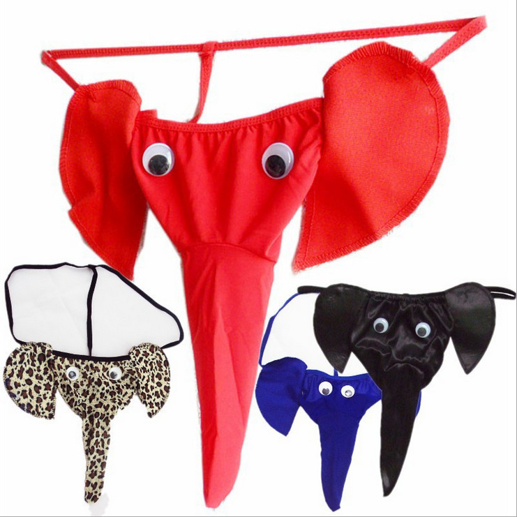 Cartoon Sexy Men‘s Sexy Underwear Elephant T-Back T-Shaped Panties Sexy Underwear Elephant Underwear Wholesale