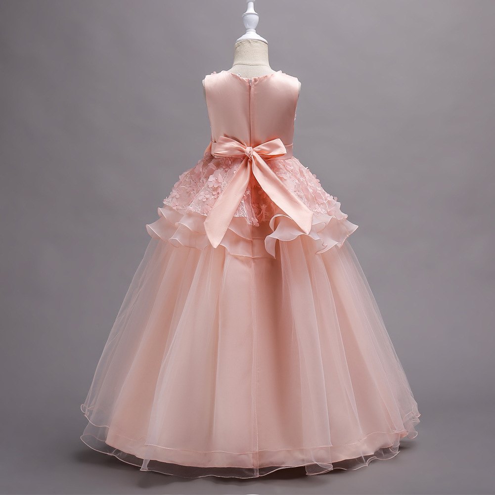 2018kids dress爆款花童礼服女童连衣裙公主裙儿童裙子一件代发