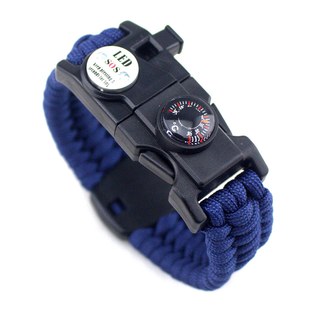 Camping Supplies Multifunctional Bracelet Firestone Compass Umbrella Rope Braided Emergency Compass Bracelet Wrist String