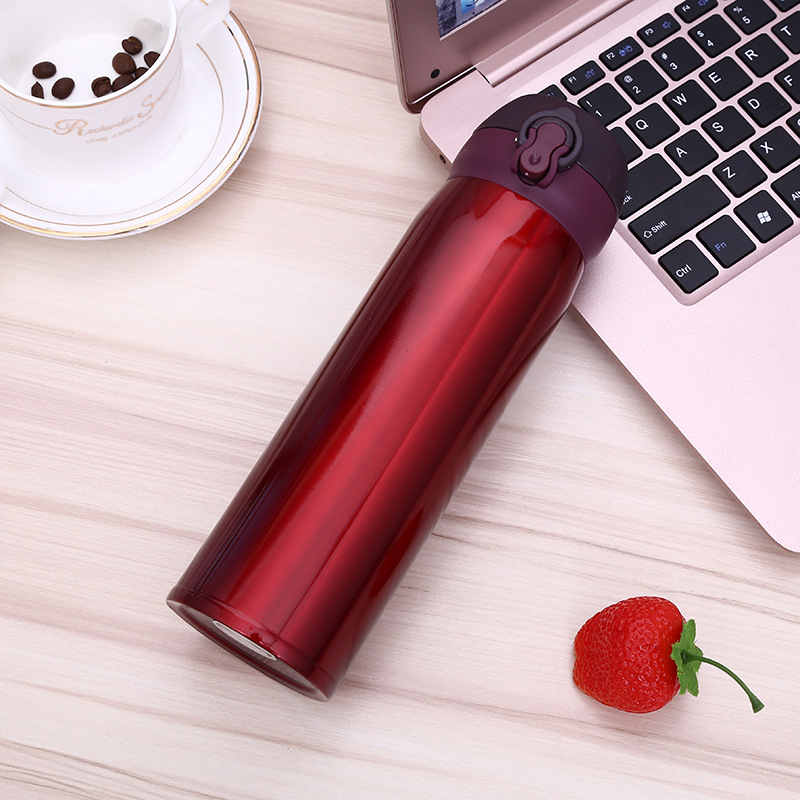 2018现货创意不锈钢弹跳杯便携礼品水杯 定制logo广告杯厂家批发