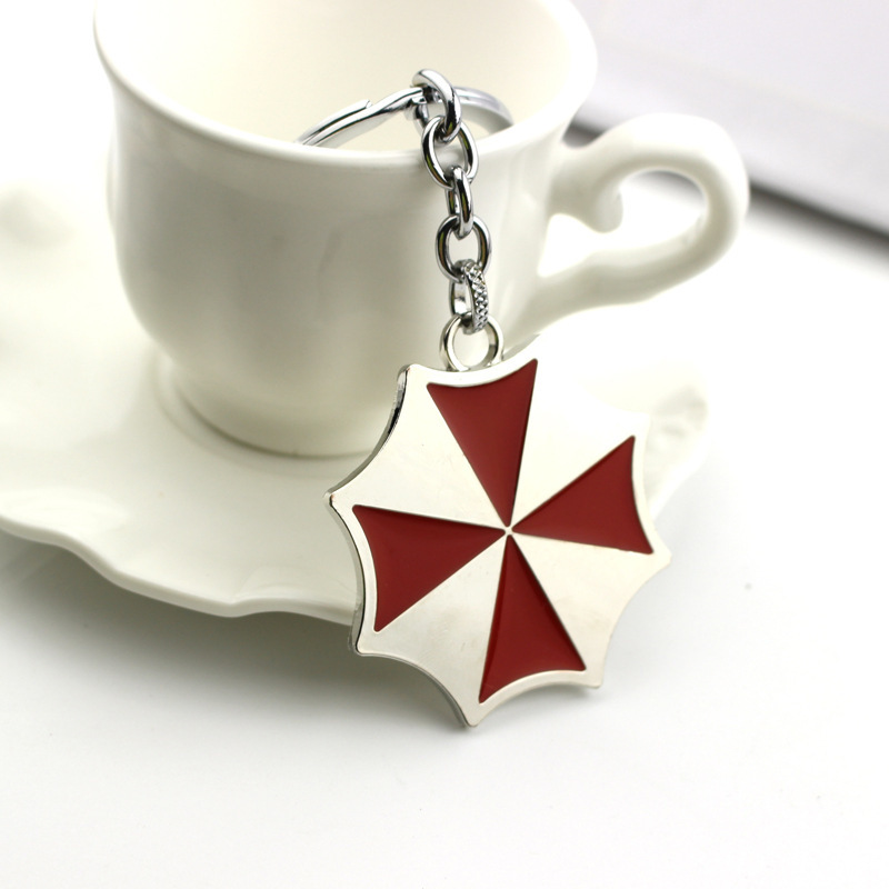 欧美电影周边 resident evil 生化危机保护伞 标志钥匙扣挂件批发