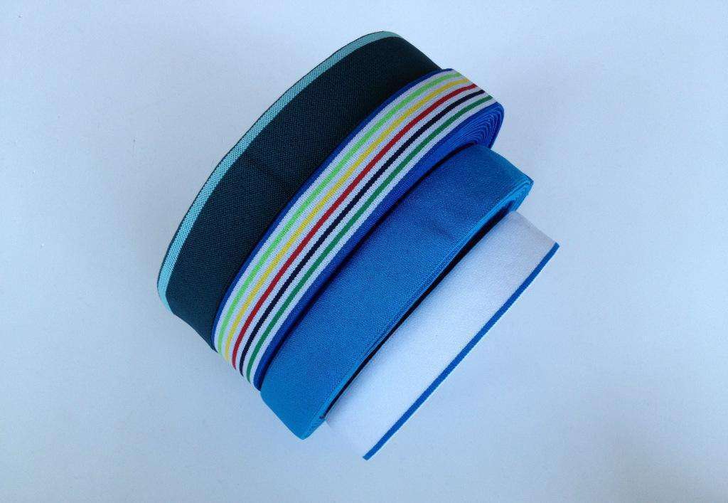 现货宝兰色 70d/2仿锦纶 涤纶 飞织网络纱 织带轻网高弹丝