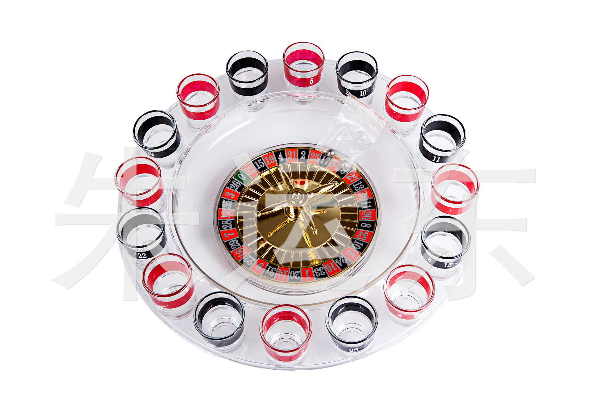 爆款直销现货供应16酒杯幸运俄罗斯转盘轮盘休闲娱乐专用一件代发