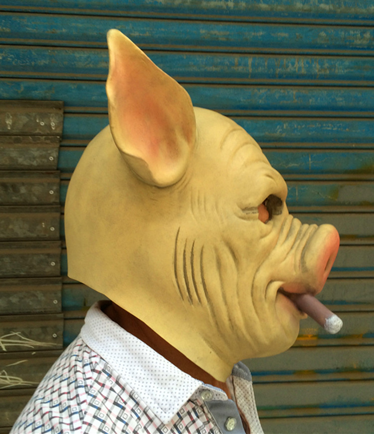 h1z1大逃杀皮肤血猪头面具雪茄弗兰肯斯温面具抽烟猪八戒面具头套