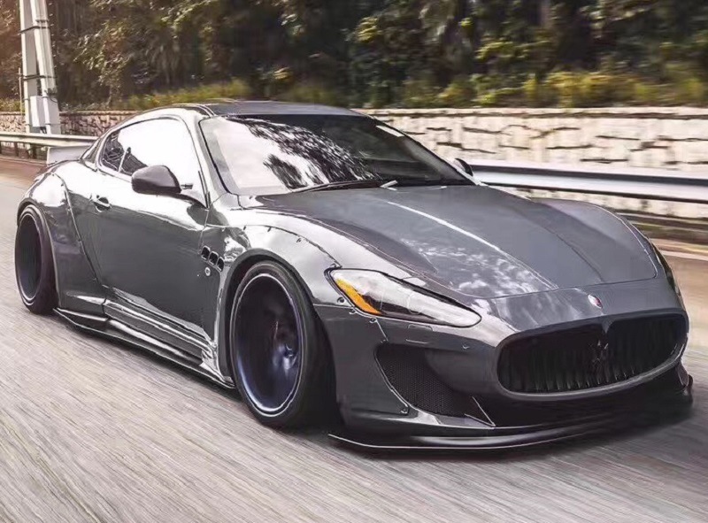 适用玛莎拉蒂gt gts改装lb宽体大包围套件前杠前唇后唇叶子板轮眉