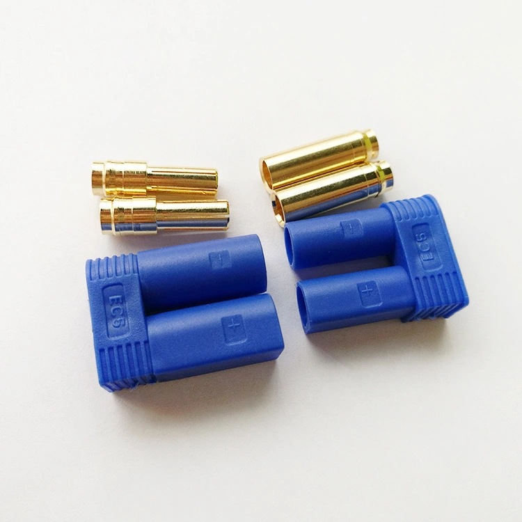 厂家直销优质ec5 5mm带护套香蕉插头 镀金 香蕉头插头耐电流100a