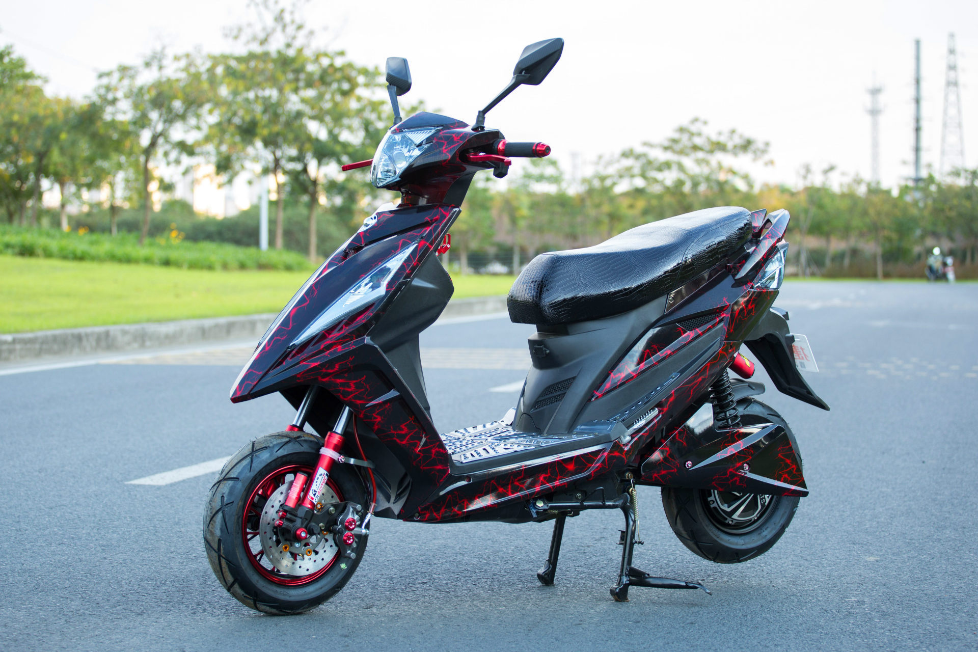 战速1800w鬼火大功率个性改装电动车成人60v72v电瓶车酷车赛车