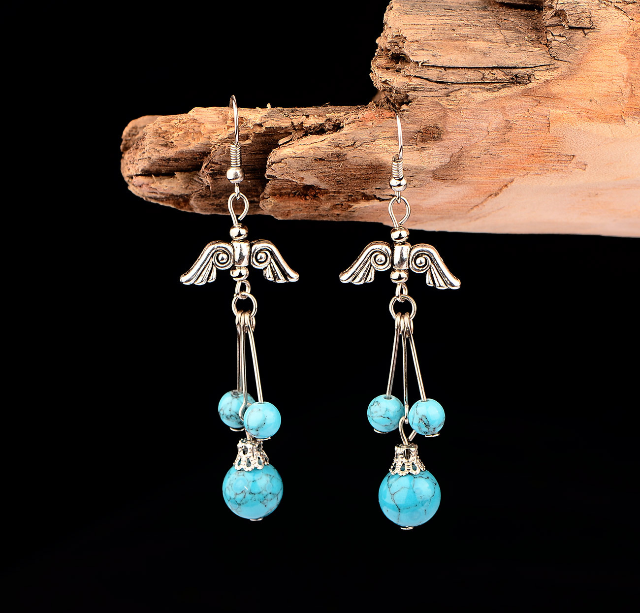 云南民族饰品首饰旅游礼品批发女藏饰耳坠 长款耳环yc028