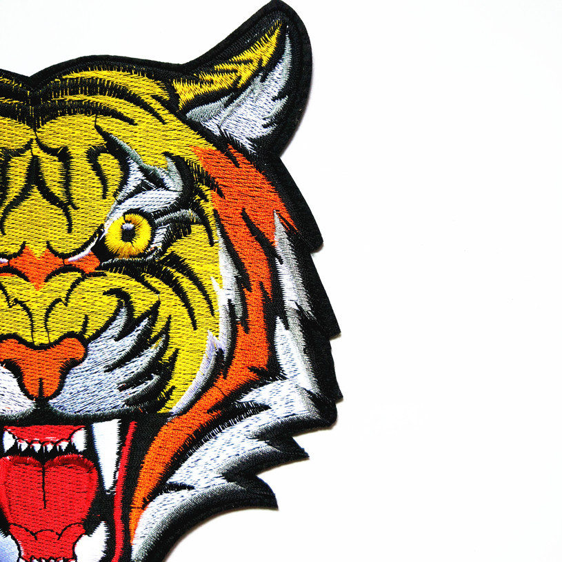 新款老虎头刺绣布贴 冬季外套背面刺绣布贴补丁现货 量大价更优