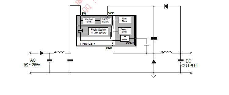 pn8024r dip-7 高品质非隔离专用 电源芯片 ac-dc转换器ic 芯朋微