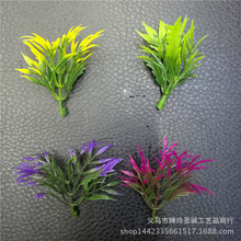 仿真植物塑料水草 5厘米盆景盆栽草 仿真花装饰小草配件批发