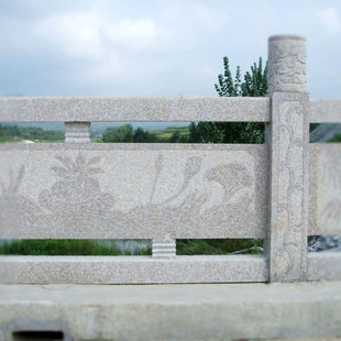 批发五莲花桥栏板 天然环境石材桥栏杆定制 北方五莲花桥梁护栏