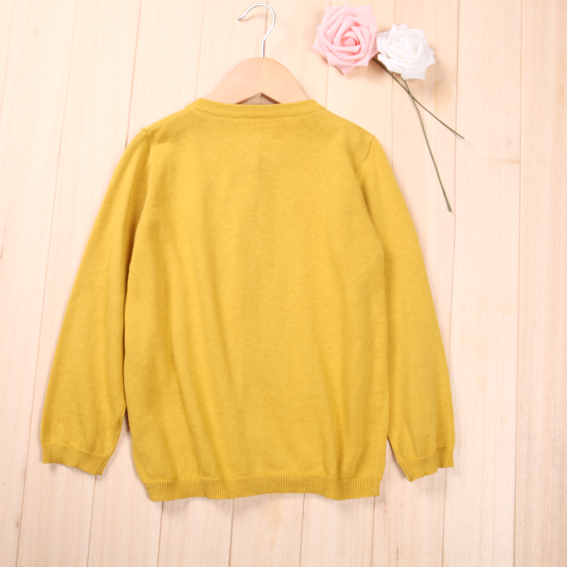 男童毛衣春装小孩儿童套头纯棉线衣圆领打底针织衫中小童装现货