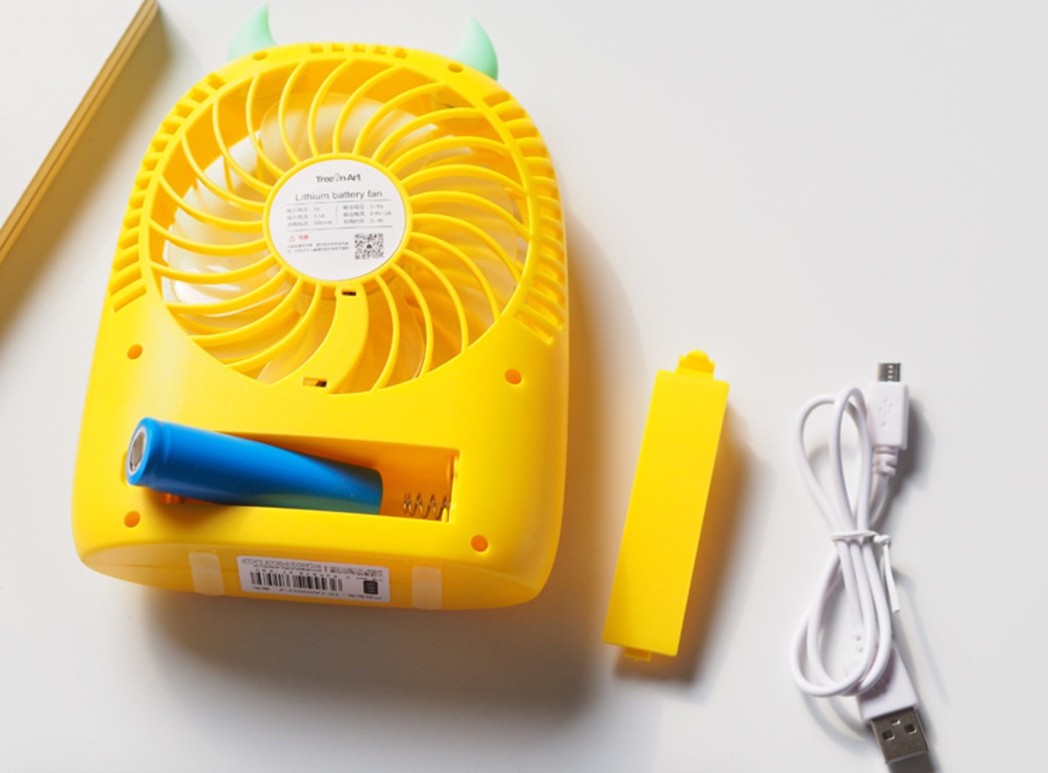 小怪兽充电迷你手持风扇18650电池