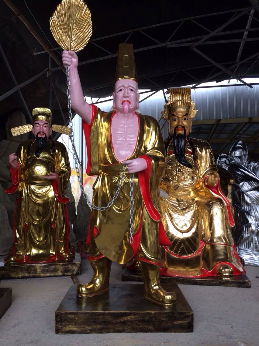 冥界鬼差黑白无常神像阎君殿牛头马面使者神像雕塑