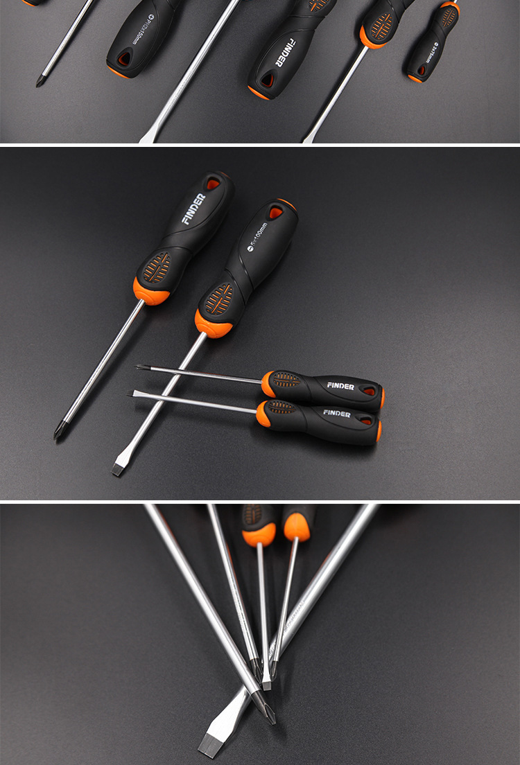 发现者工具单用一字十字螺丝刀批发手动带磁绝缘扭力起子螺丝批