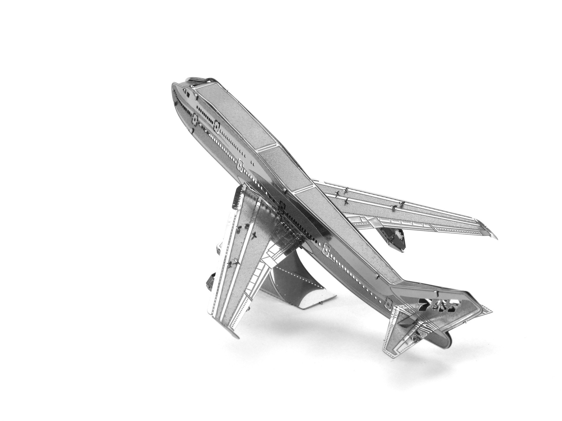 爱拼 全金属不锈钢diy拼装模型3d手工立体拼图 波音747客机